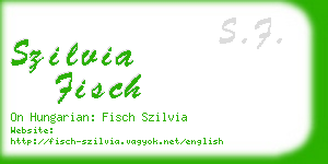 szilvia fisch business card